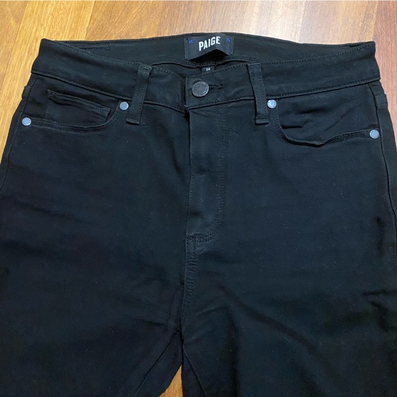 PAIGE Hoxton Ultra Skinny jeans in Black Shadow, size 28 / medium - Picture 3 of 15